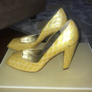 Enzo peep toe heels